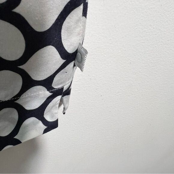 Marina Rinaldi Womens Size 2X Blue White Geometric Dot Tunic Button Front Shirt - Picture 5 of 9